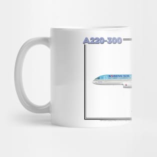 Airbus A220-300 - Korean Air (Art Print) Mug